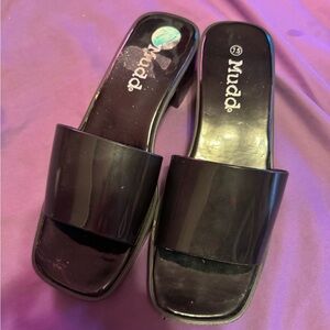 Black heels, worn once